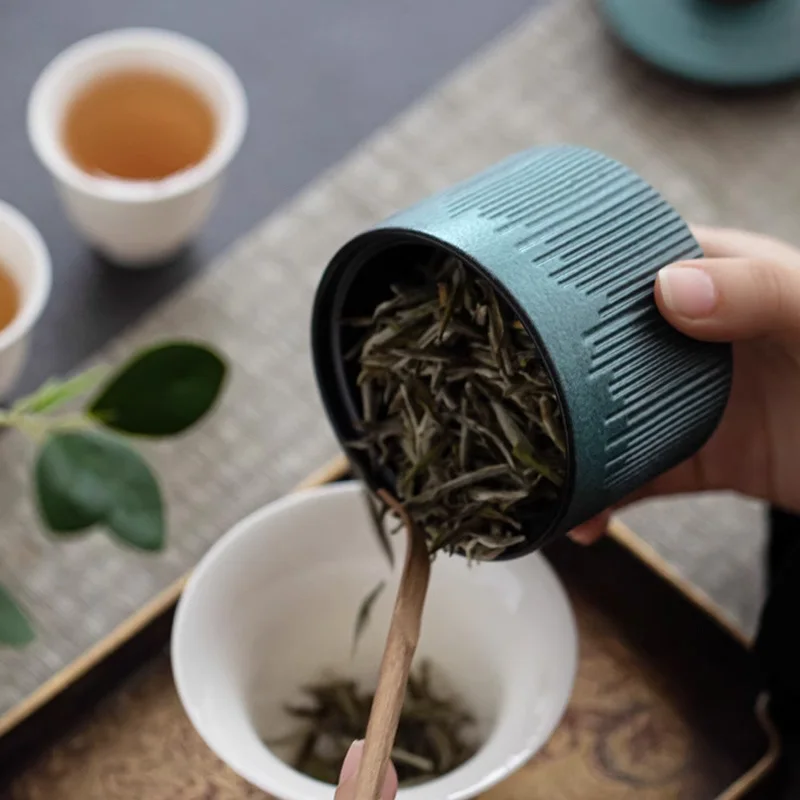 Ceramic Loose Leaf Tea Jar Tahoe Style Food Storage Container