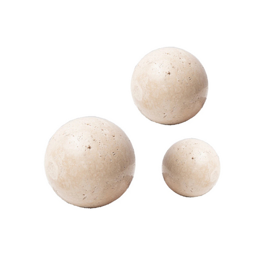 Chiaro Travertine Stone Decorative Spheres