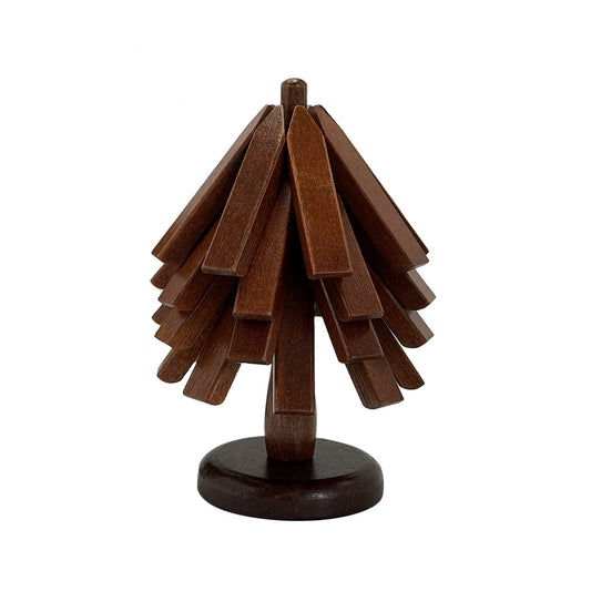 Wood Collapsible Hot Pad Trivet Tree