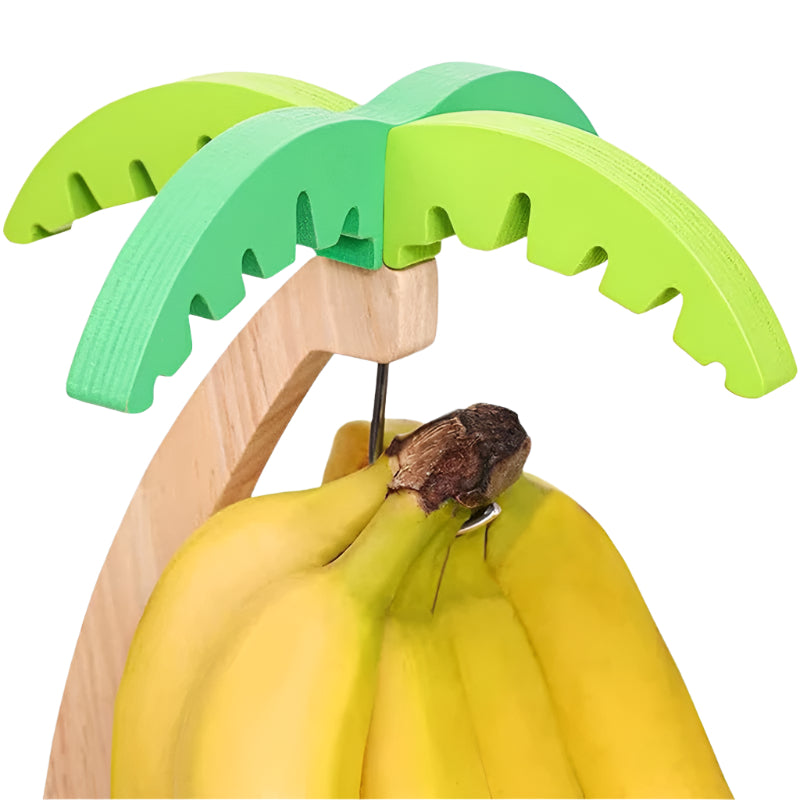 Banana Tree Real Wood Countertop Decor Tropical Style Green Palm Tree Banana Hook Holder