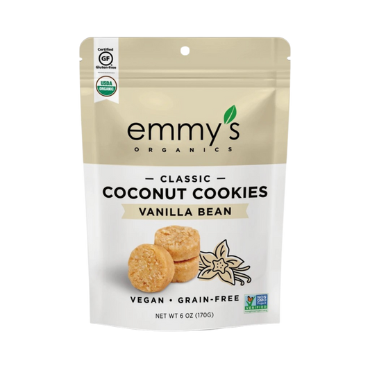Emmy's Organics Classic Coconut Cookies Vanilla Bean 6oz