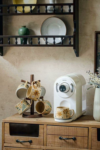 Enchanting Botanicals Ceramic Mug, Lid & Spoon Set