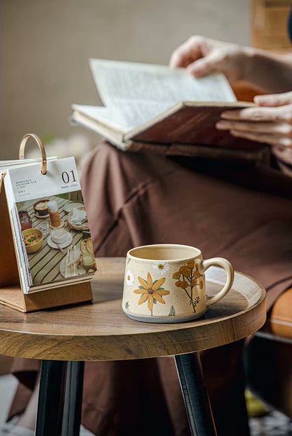 Enchanting Botanicals Ceramic Mug, Lid & Spoon Set