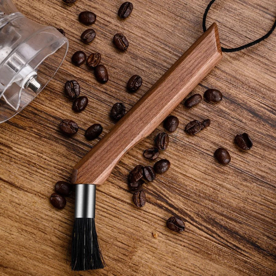 Angled Brush For Coffee Grinder Cleaning Luxury Barista Brushes With Natural Bristles