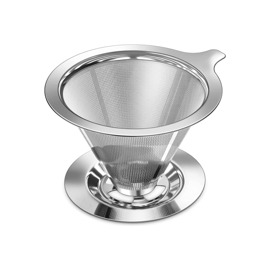 Stainless Steel Reusable Pour Over Cone Coffee Filter Basket