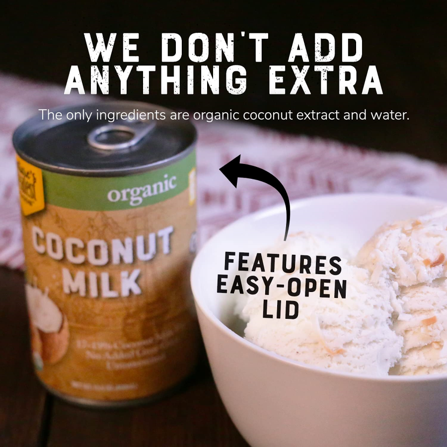 The Only Ingredients Are Organic Coconut Extract And Water Easy Open Can BPA Free Unsweetened Coconut Milk
