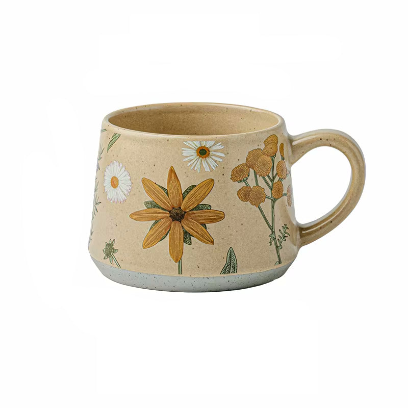 Enchanting Botanicals Ceramic Mug, Lid & Spoon Set