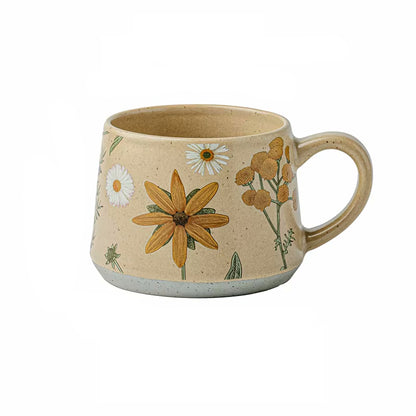 Enchanting Botanicals Ceramic Mug, Lid & Spoon Set
