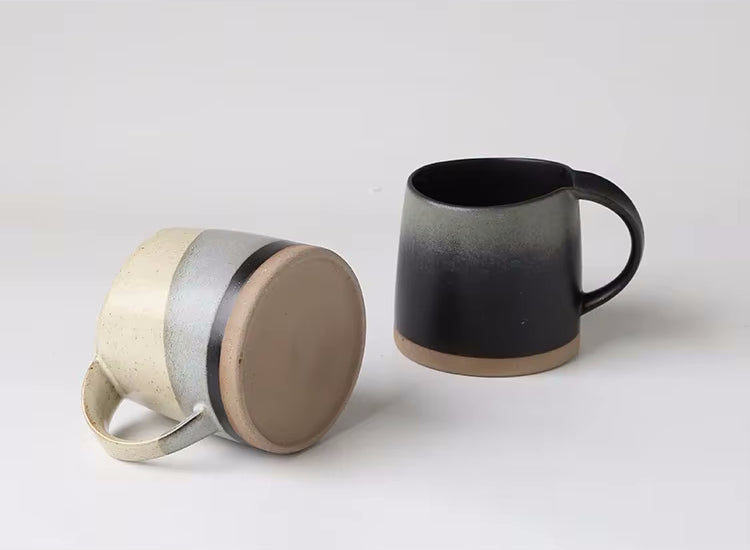 Moody Mugs Aesthetic Beverageware Dark Tides Ceramic Cups Drinkware Pottery With Exposed Base
