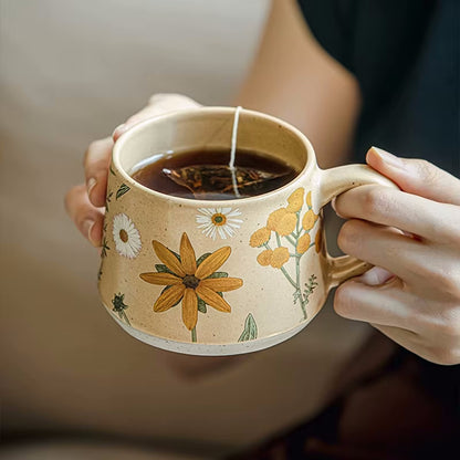Enchanting Botanicals Ceramic Mug, Lid & Spoon Set
