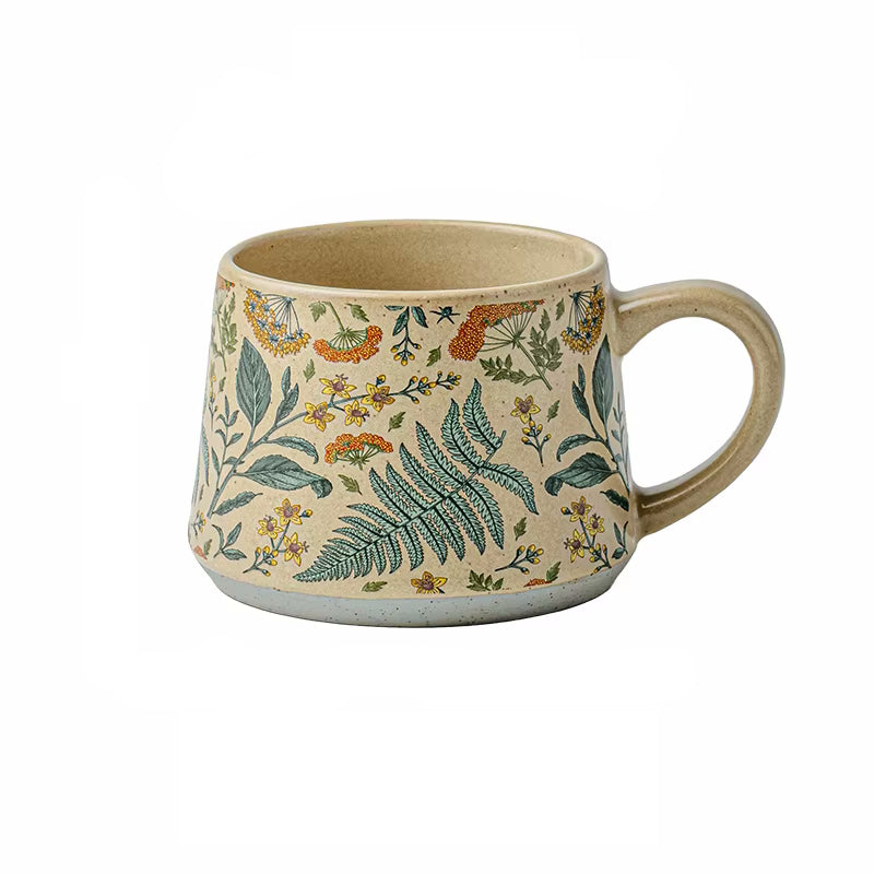 Enchanting Botanicals Ceramic Mug, Lid & Spoon Set