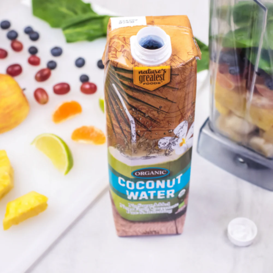 Nature's Greatest Foods Boxed Coconut Water No Sugar Added Not From Concentrate Perfect Smoothie Ingredient