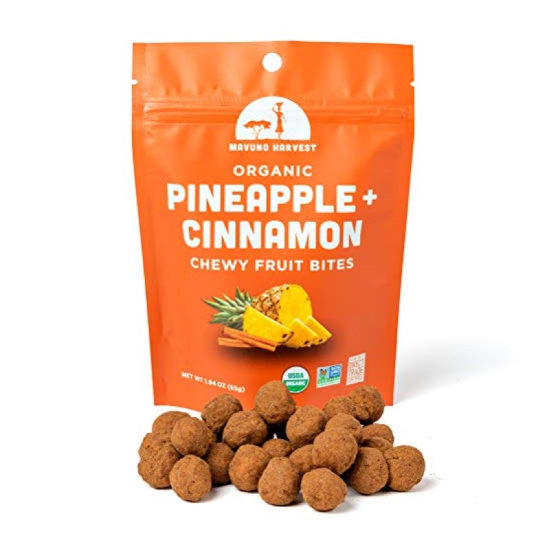 Mavuno Harvest Organic Pineapple Cinnamon Chewy Fruit Bites 1.94oz