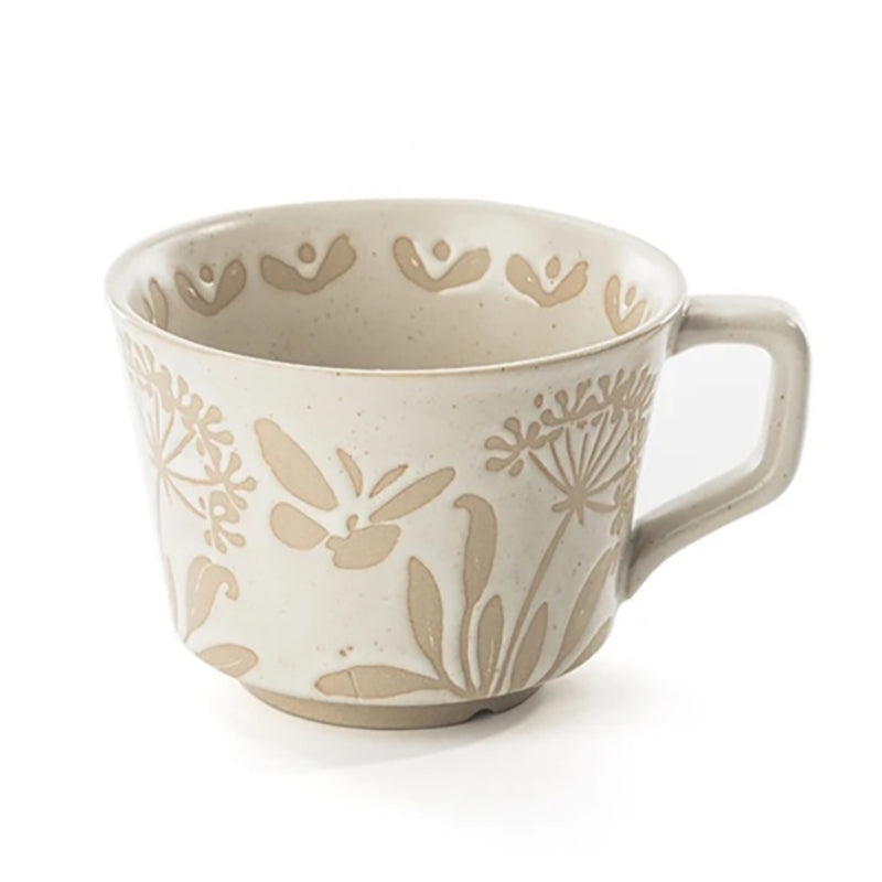 Butterfly Garden Organic Botanics Ceramic Tea Cup With Exposed Base