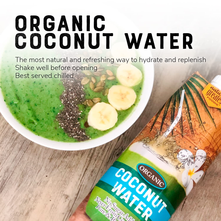 Nature's Greatest Foods Organic Coconut Water Natural Refreshing Way To Hydrate And Replenish