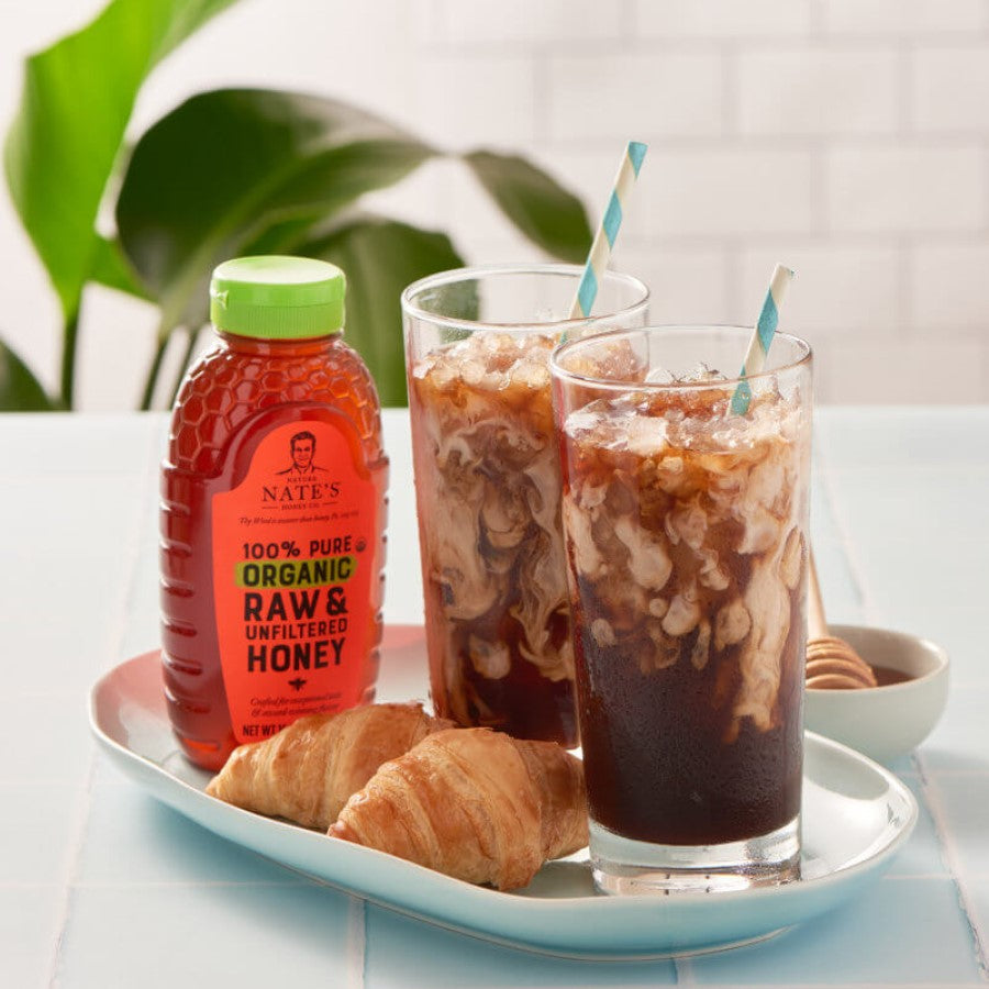 Iced Coffee Sweetened Naturally With Nate's Organic Honey