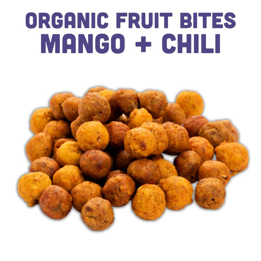 Organic Fruit Bites Mango Plus Chili Mavuno Harvest Chewy Fruit Snack