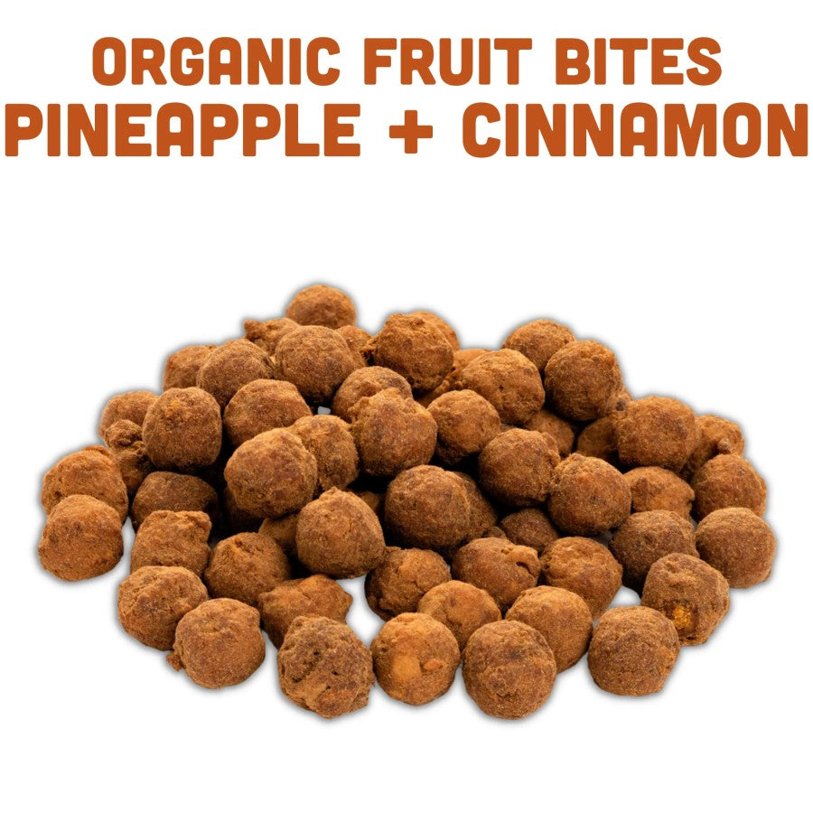 Organic Fruit Bites Pineapple Plus Cinnamon Mavuno Harvest Chewy Fruit Snack