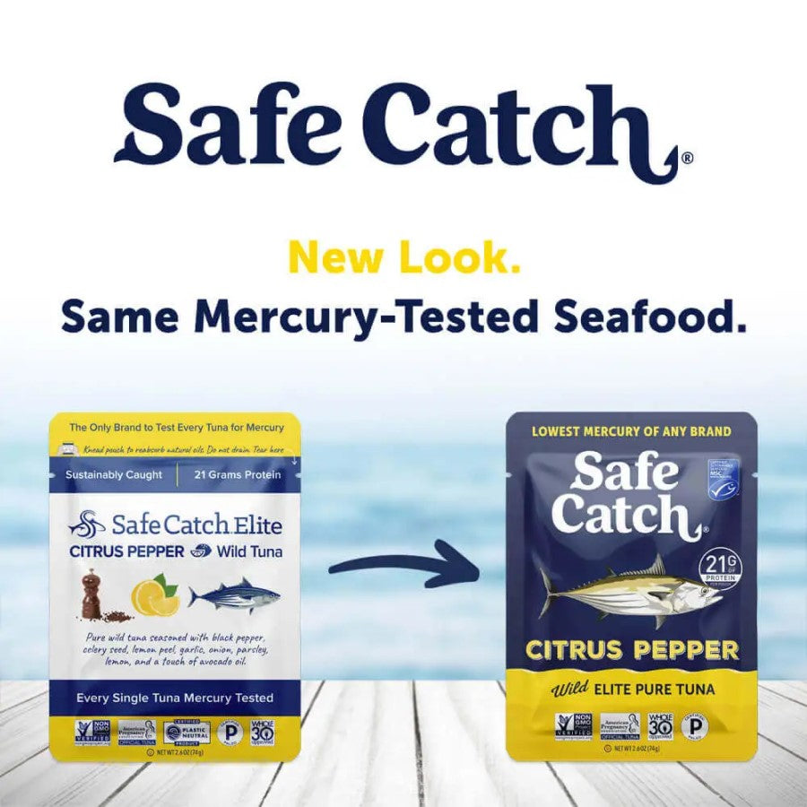 Safe Catch Mercury Tested Seafood Whole30 Approved Paleo Citrus Pepper Tuna Pouches