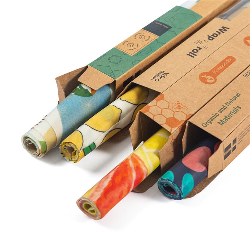 Biodegradable Natural Materials Beeswax Wrap Rolls