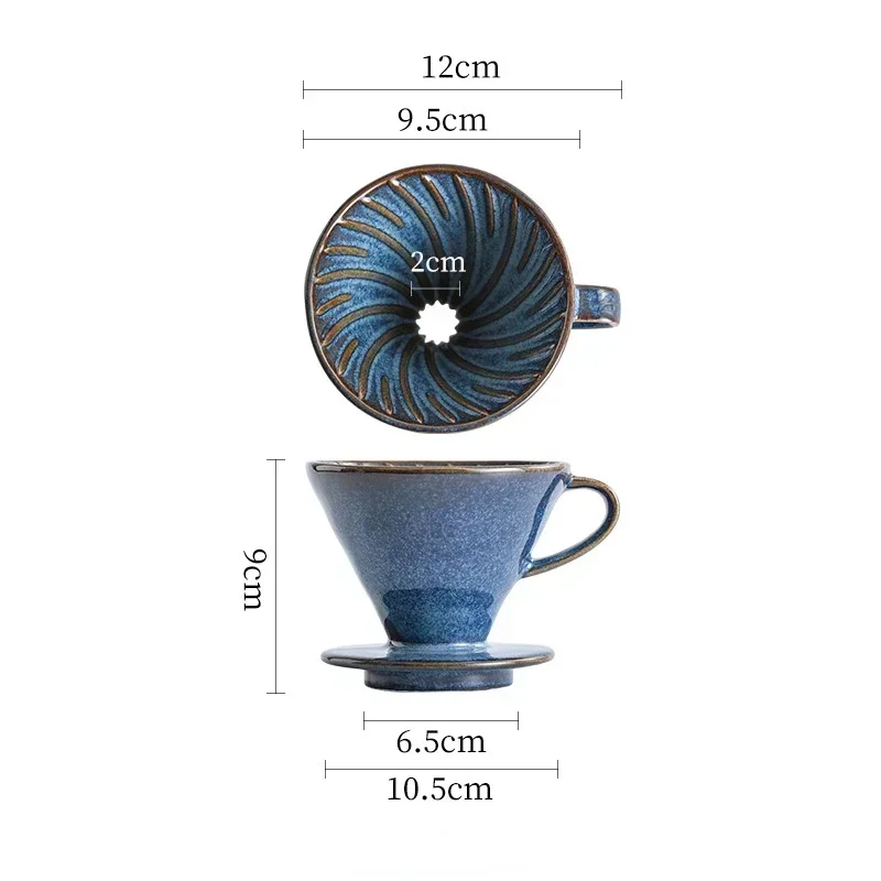 Oceanside Pour Over Coffee Brewing Small Ceramic Cone