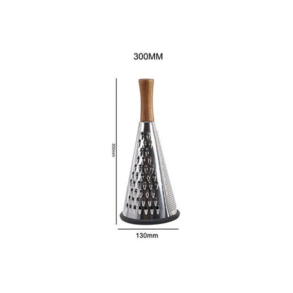 Luxury Chef Stainless Steel Cone Grater With Wood Handle