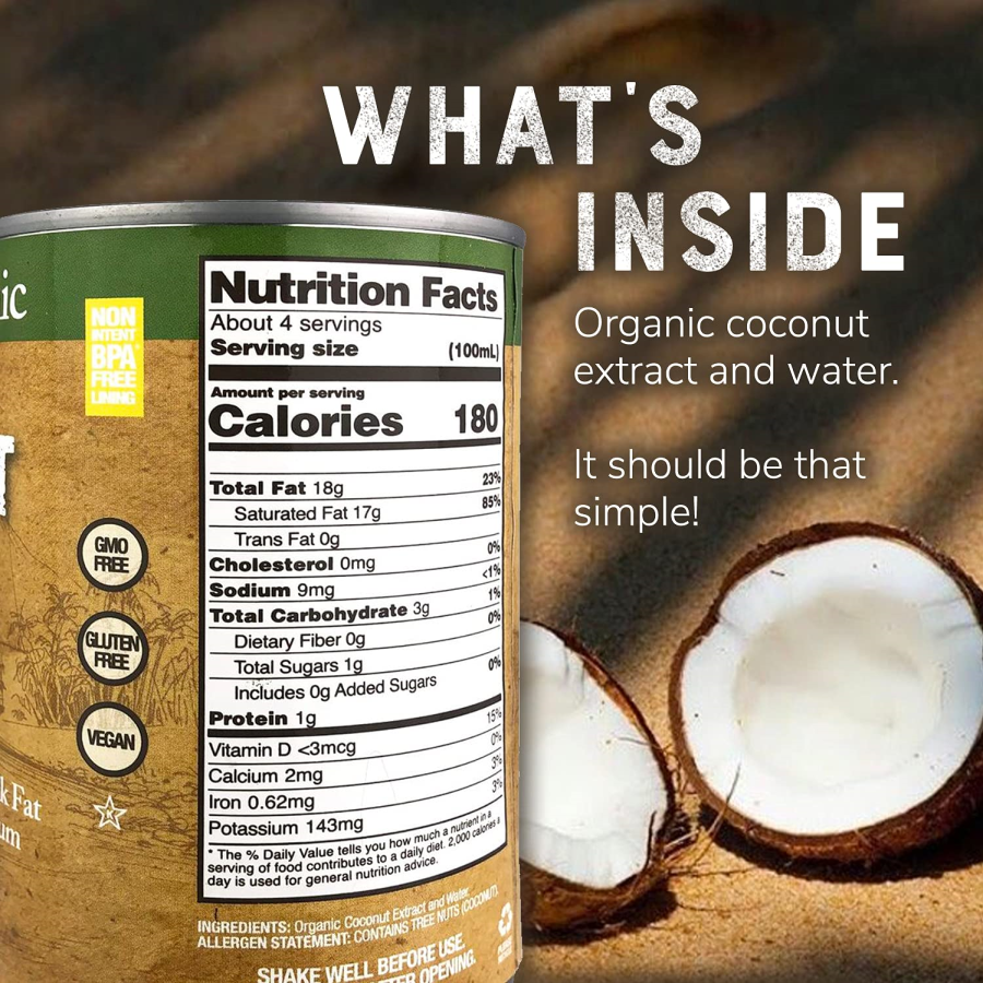 What's Inside Canned Coconut Milk Nature's Greatest Foods Organic Coconut Extract And Water