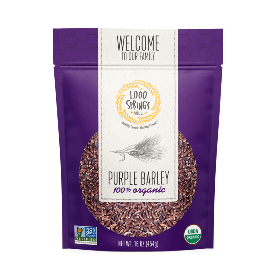 1000 Springs Mill Organic Purple Barley 16oz