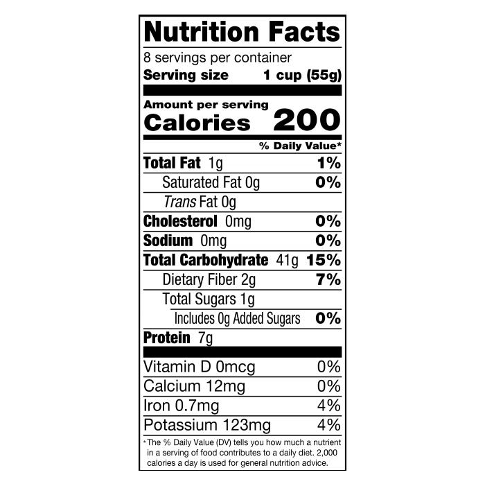 Alessi Organic Penne Nutrition Facts