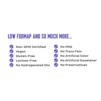 Fody Pasta Sauces Are Low FODMAP And More Non-GMO Vegan Gluten Free Lactose Free No Hydrogenated Oils No MSG No Trans Fat No Artificial Color No Artificial Sweetener No Preservatives