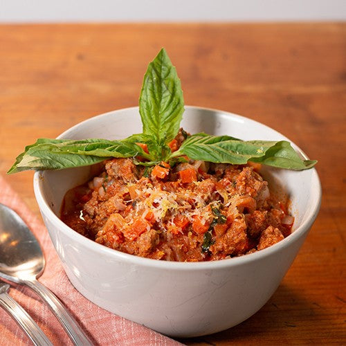 Healthy Fettuccine Ala Bolognese With Fresh Basil Made With Diet Friendly It's Skinny Fettuccini Noodles