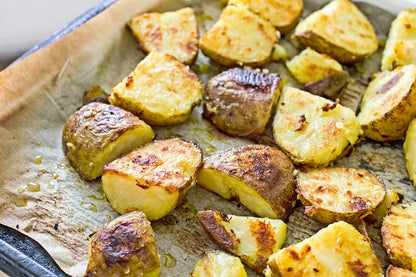 Lemon Turmeric Roasted Potatoes Made With Avocado Oil Cooking Spray On Baking Sheet Recipe Primal Kitchen