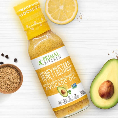 Primal Kitchen Honey Mustard Vinaigrette And Marinade Made With Avocado Oil Lemon Mustard Seeds