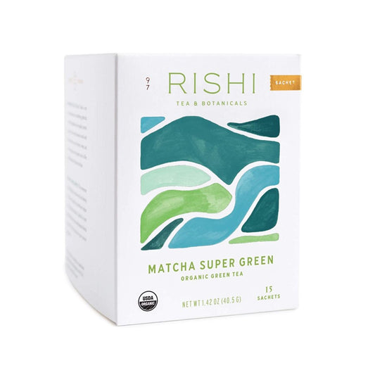 Rishi Tea Matcha Super Green Organic Green Tea 15 Sachets