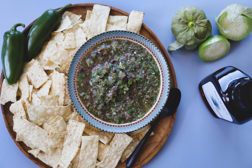 Roasted Jalapeno Agave Salsa With Fresh Tomatillos Madhava Recipe Using Amber Agave