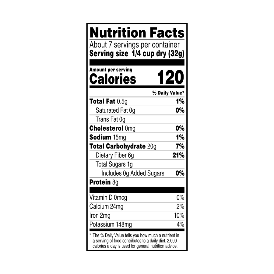 Sprouted Lentil Blend Nutrition Facts 8 Oz TruRoots