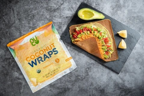 NUCO Organic Coconut Wraps With Turmeric Recipe Vegetable Coconut Wrap With Avocado