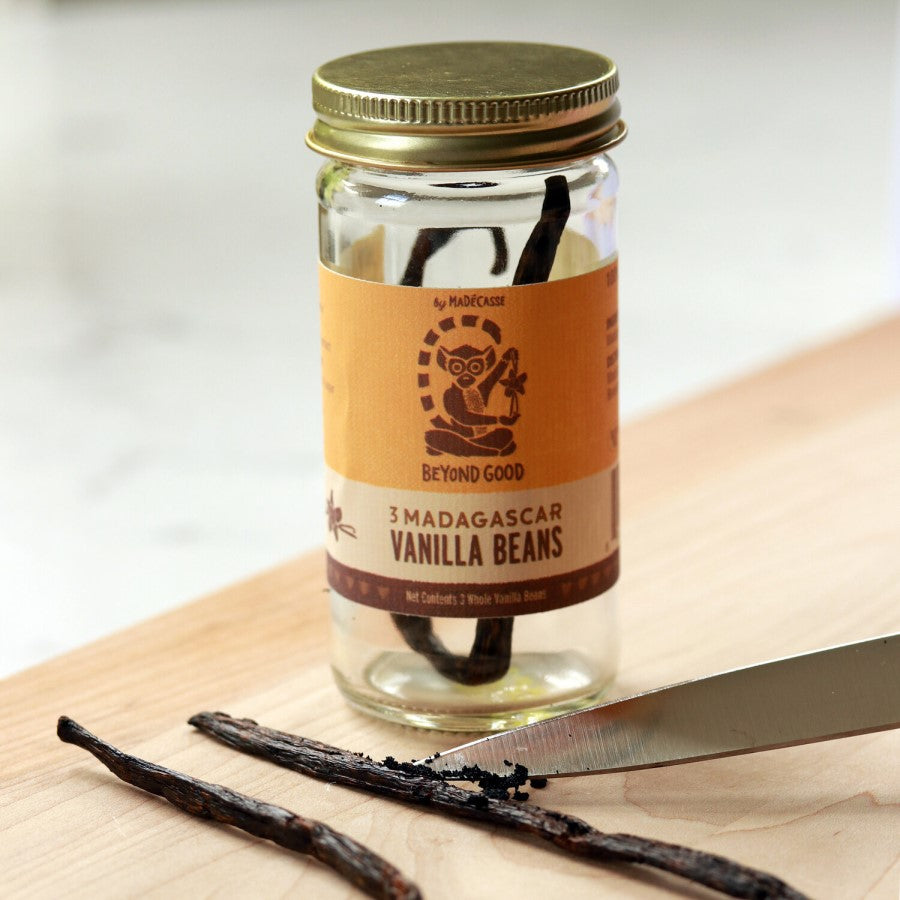 Scraping A Real Madagascar Vanilla Bean With Knife Beyond Good Madecasse Vanilla